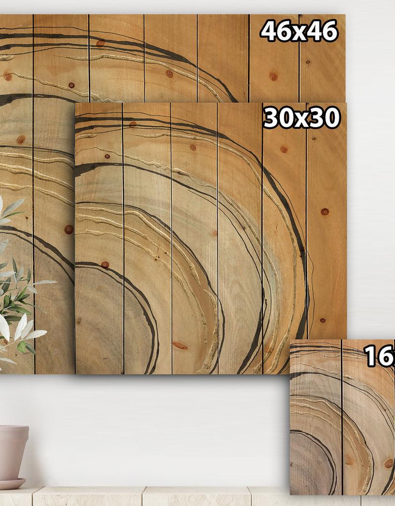 DesignQ Glam Canion II - Modern & Contemporary Print On Natural Pine Wood