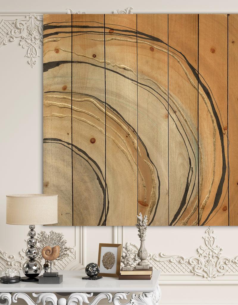 DesignQ Glam Canion II - Modern & Contemporary Print on Natural Pine Wood