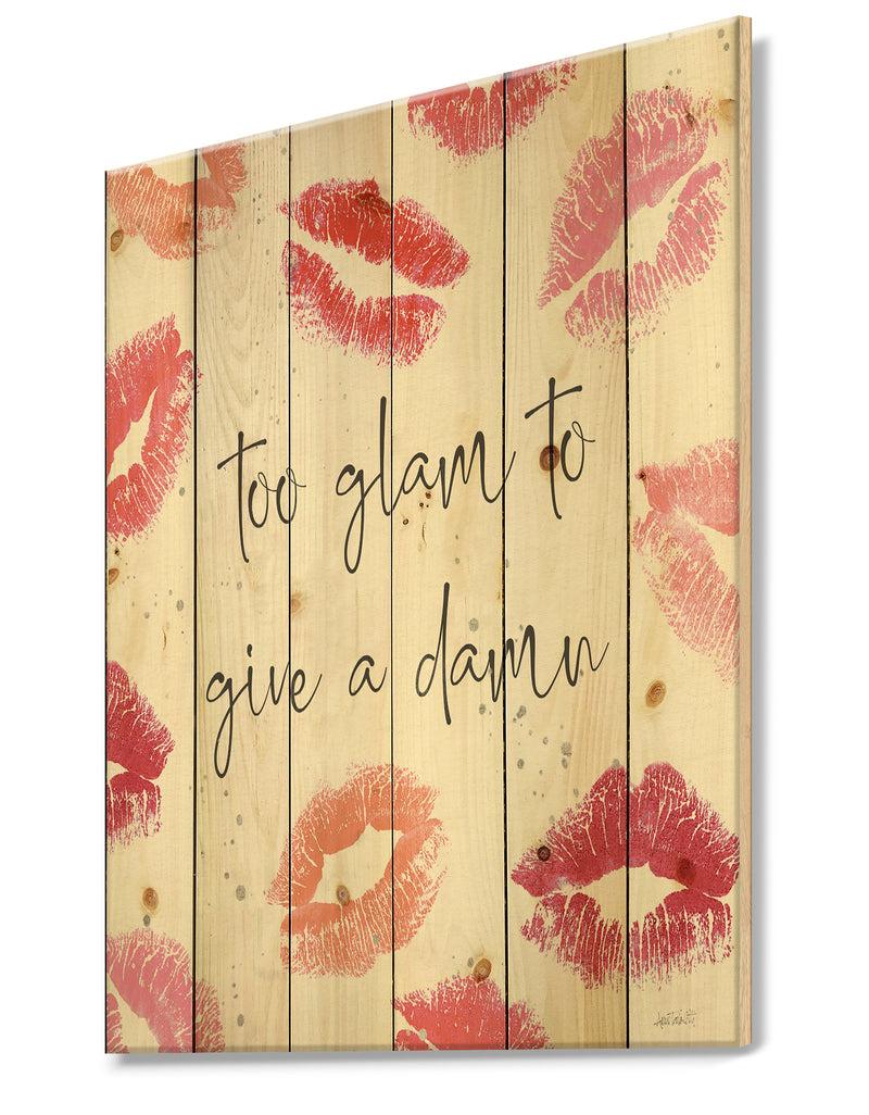 DesignQ Glam Chic Accents VII - Fashion Print On Natural Pine Wood