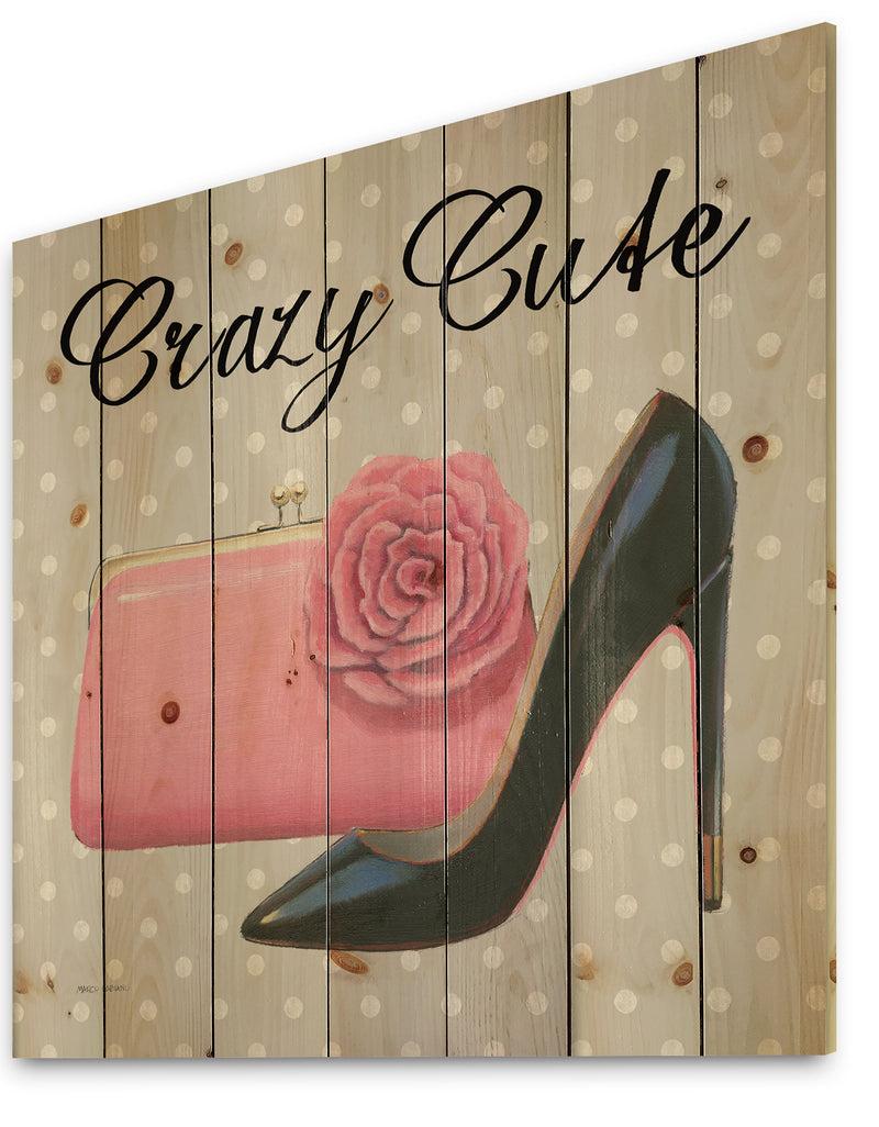 DesignQ Glam Fashion High Heels I - Fashion Print On Natural Pine Wood