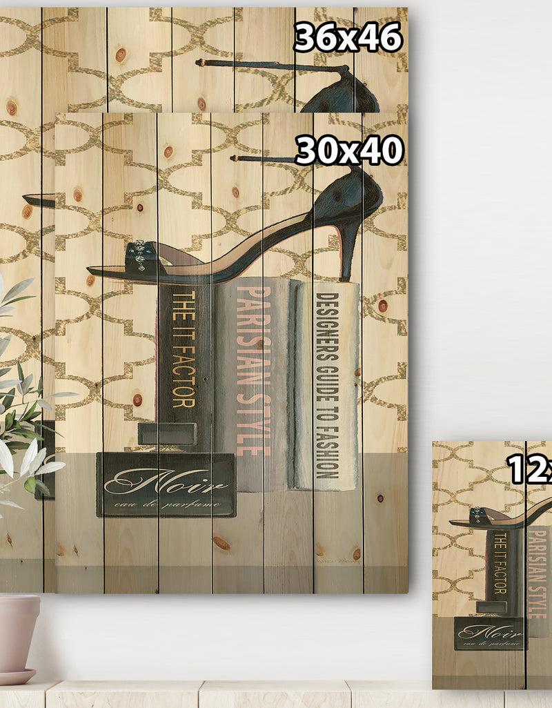 DesignQ Glam Fashion High Heels IX - Fashion Print On Natural Pine Wood