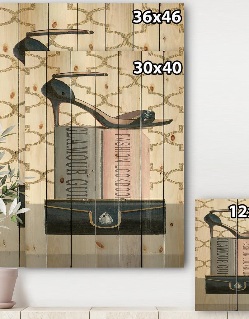 DesignQ Glam Fashion High Heels VIII - Fashion Print On Natural Pine Wood