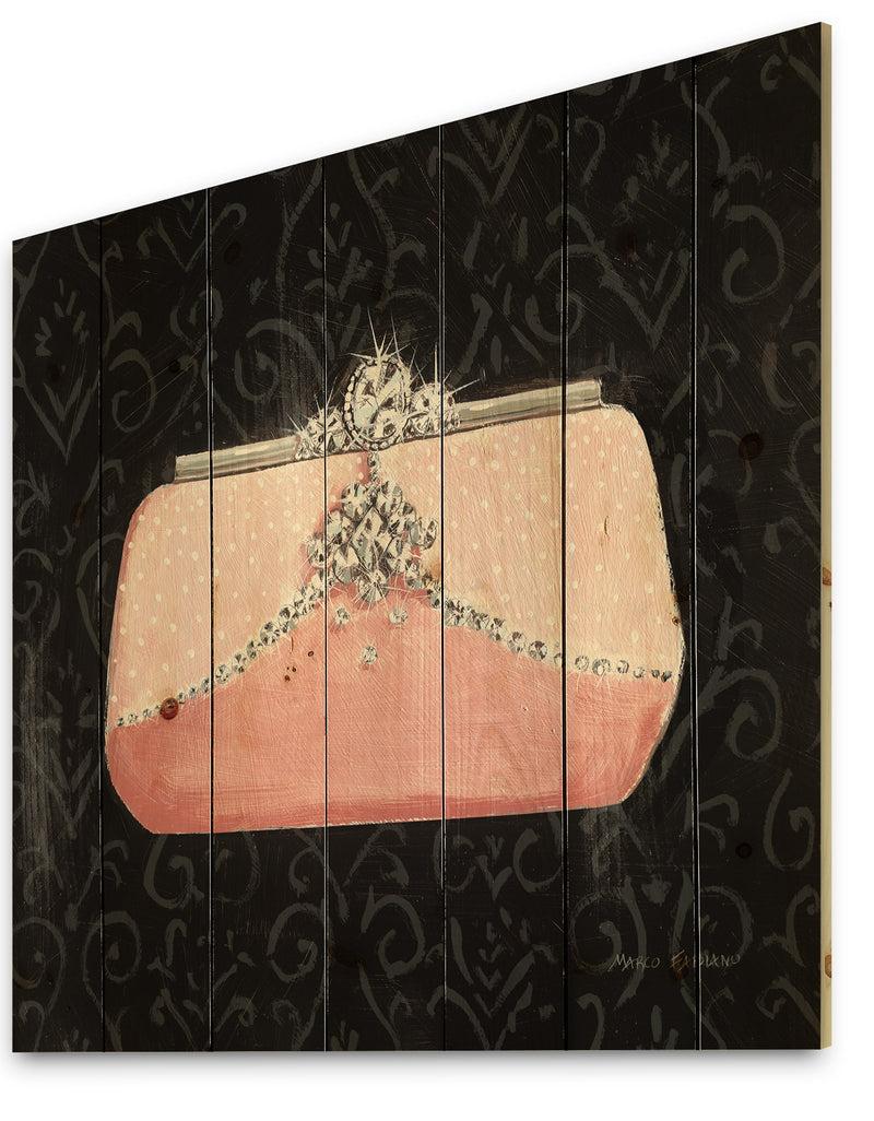 DesignQ Glam & Fashion Parfum Boudoir II - Posh & Luxe Print On Natural Pine Wood