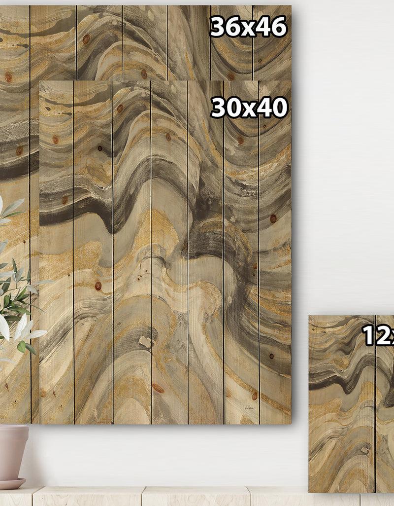 DesignQ Glam Gold Canion - Modern & Transitional Print On Natural Pine Wood