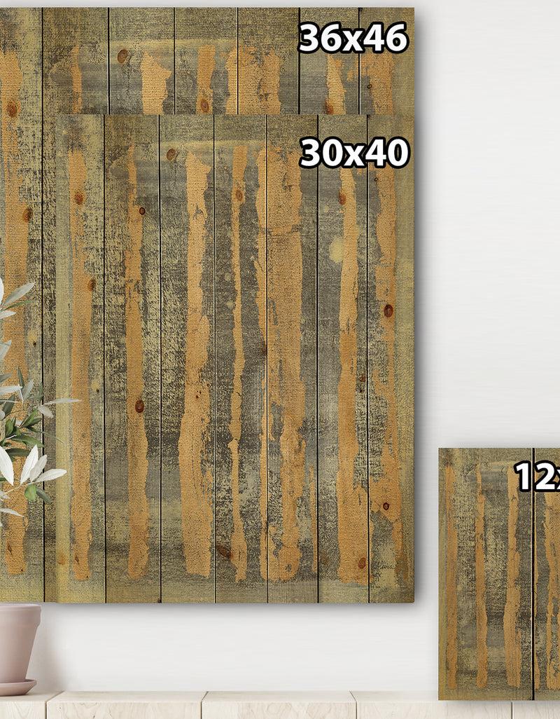 DesignQ Glam Metallic Form IV - Modern & Transitional Print On Natural Pine Wood