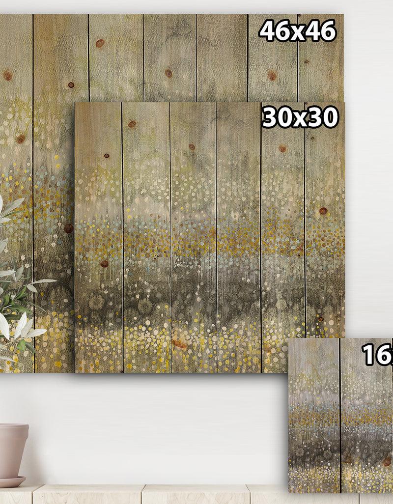 DesignQ Glam Rain Abstract III - Modern & Contemporary Print On Natural Pine Wood