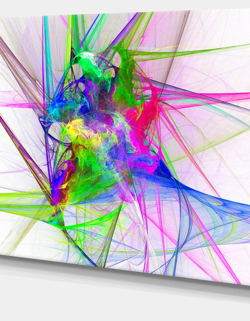 DesignQ Glowing Ball Of Smoke - Abstract Digital Art Canvas Print