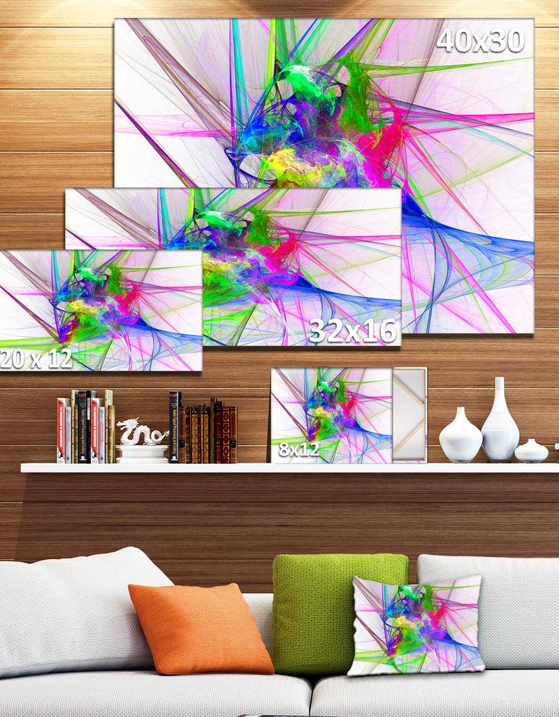 DesignQ Glowing Ball Of Smoke - Abstract Digital Art Canvas Print