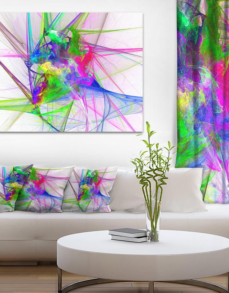 DesignQ Glowing Ball of Smoke - Abstract Digital Art Canvas Print