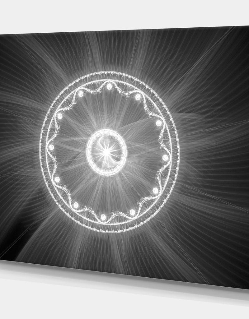 DesignQ Glowing Mandala Intensity Map - Digital Art On Wrapped Canvas