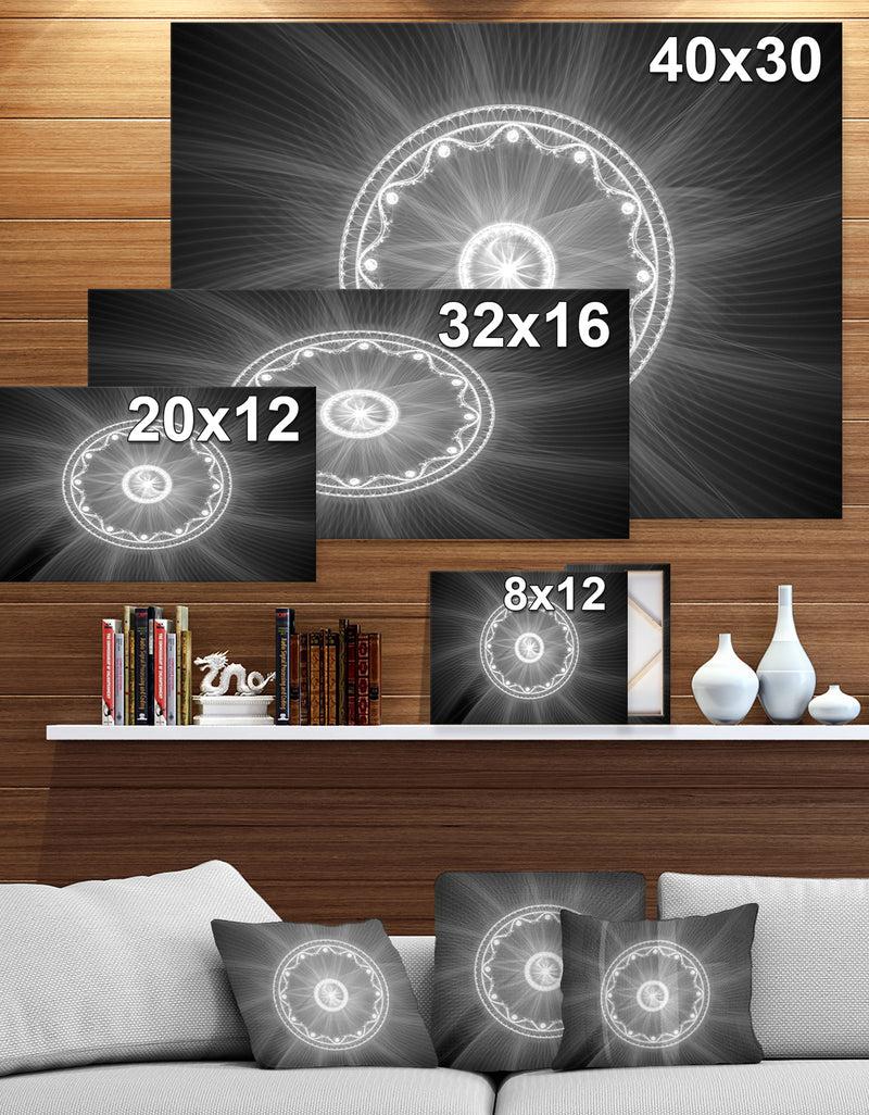 DesignQ Glowing Mandala Intensity Map - Digital Art On Wrapped Canvas