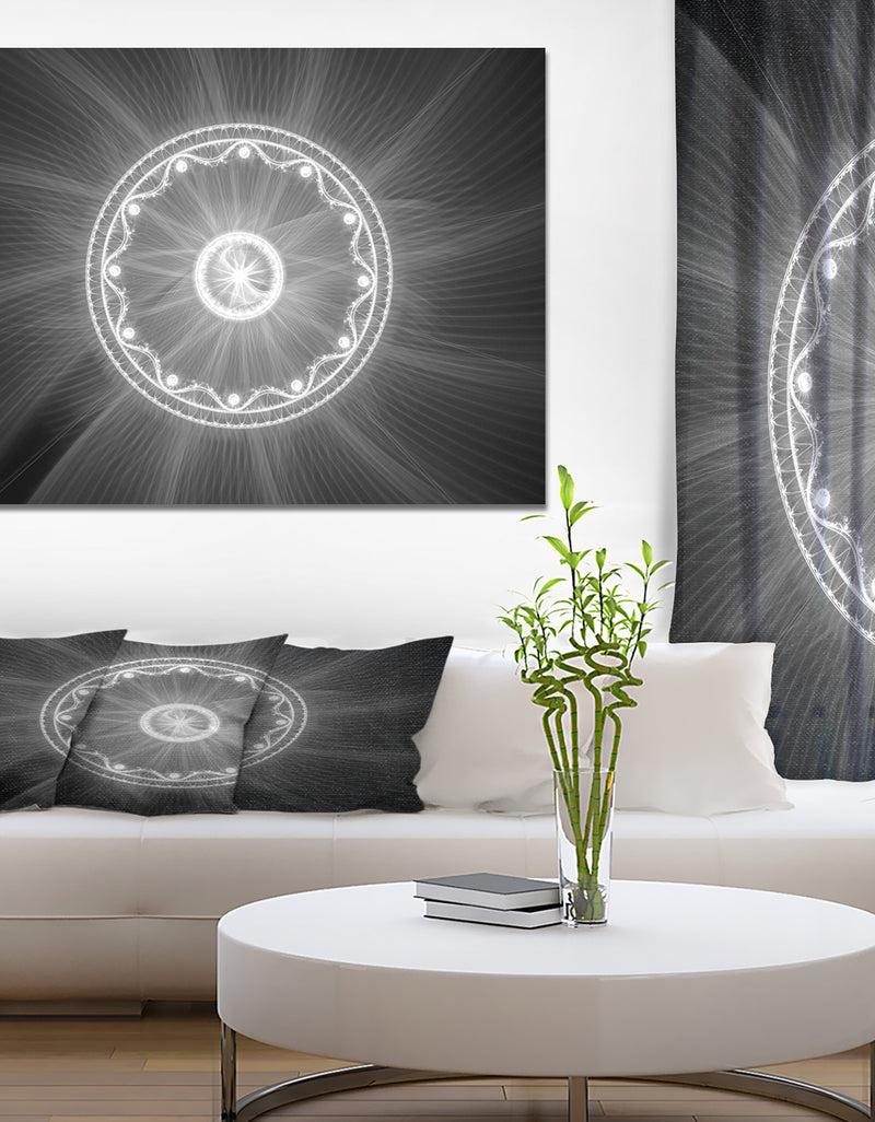DesignQ Glowing mandala intensity map - Digital Art on wrapped Canvas