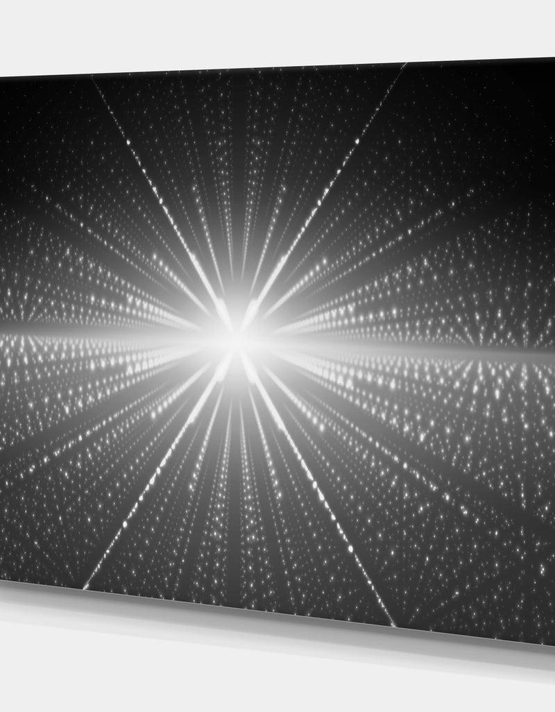 DesignQ Glowing Star In Cosmic Galaxy'Extra Large Abstract Canvas Art Print