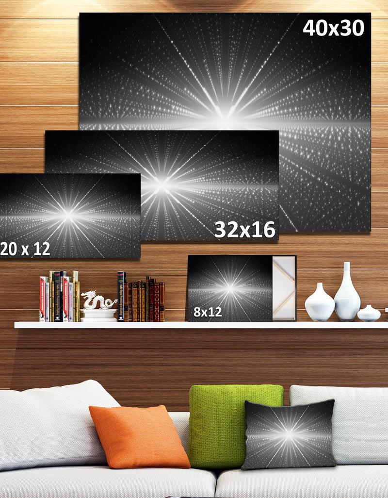 DesignQ Glowing Star In Cosmic Galaxy'Extra Large Abstract Canvas Art Print