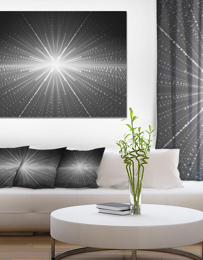 DesignQ Glowing Star In Cosmic Galaxy'Extra Large Abstract Canvas Art Print