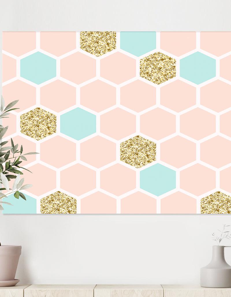 DesignQ Gold Chic Background Vector Design Element - Modern Canvas Wall Art