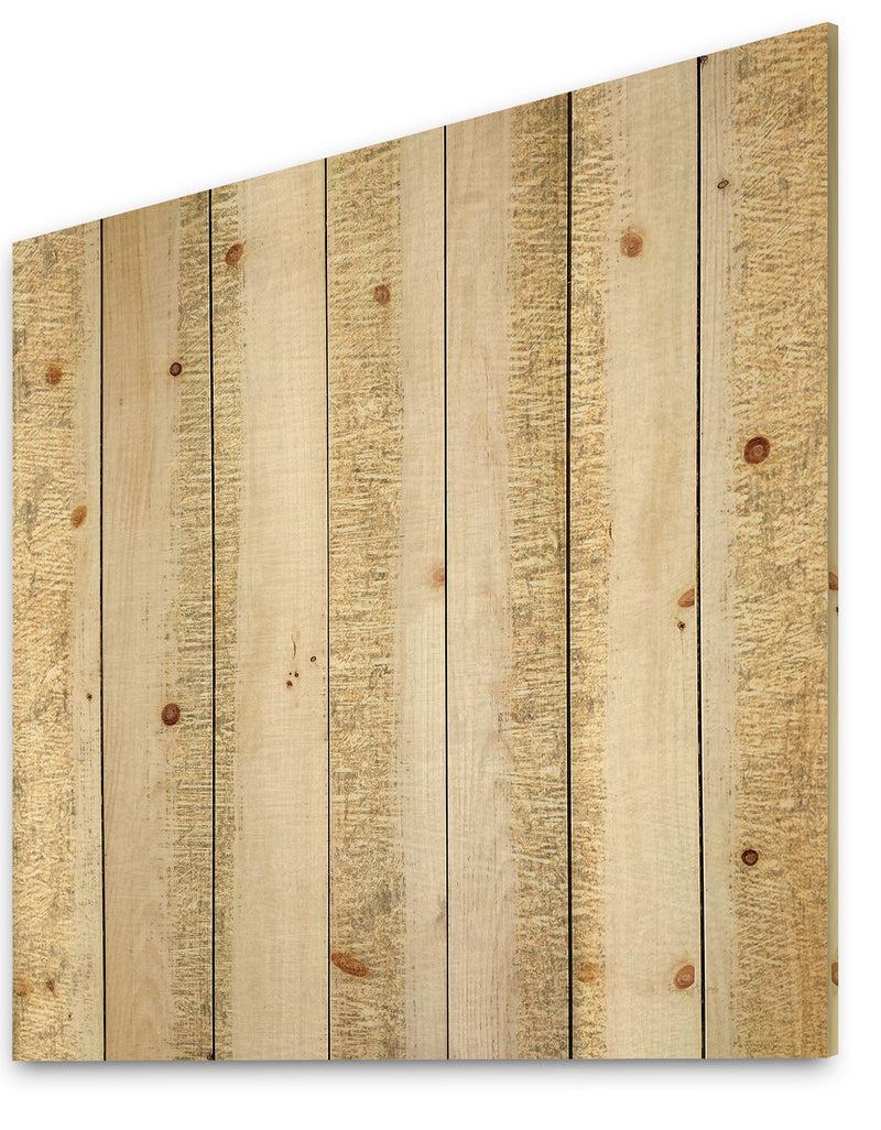 DesignQ Gold Glam Stipes Pattern - Modern Glam Print On Natural Pine Wood