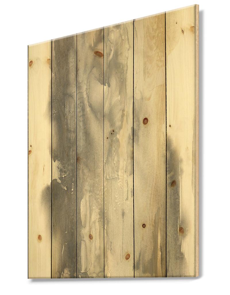 DesignQ Gold Glamour Direction II - Modern & Contemporary Print On Natural Pine Wood