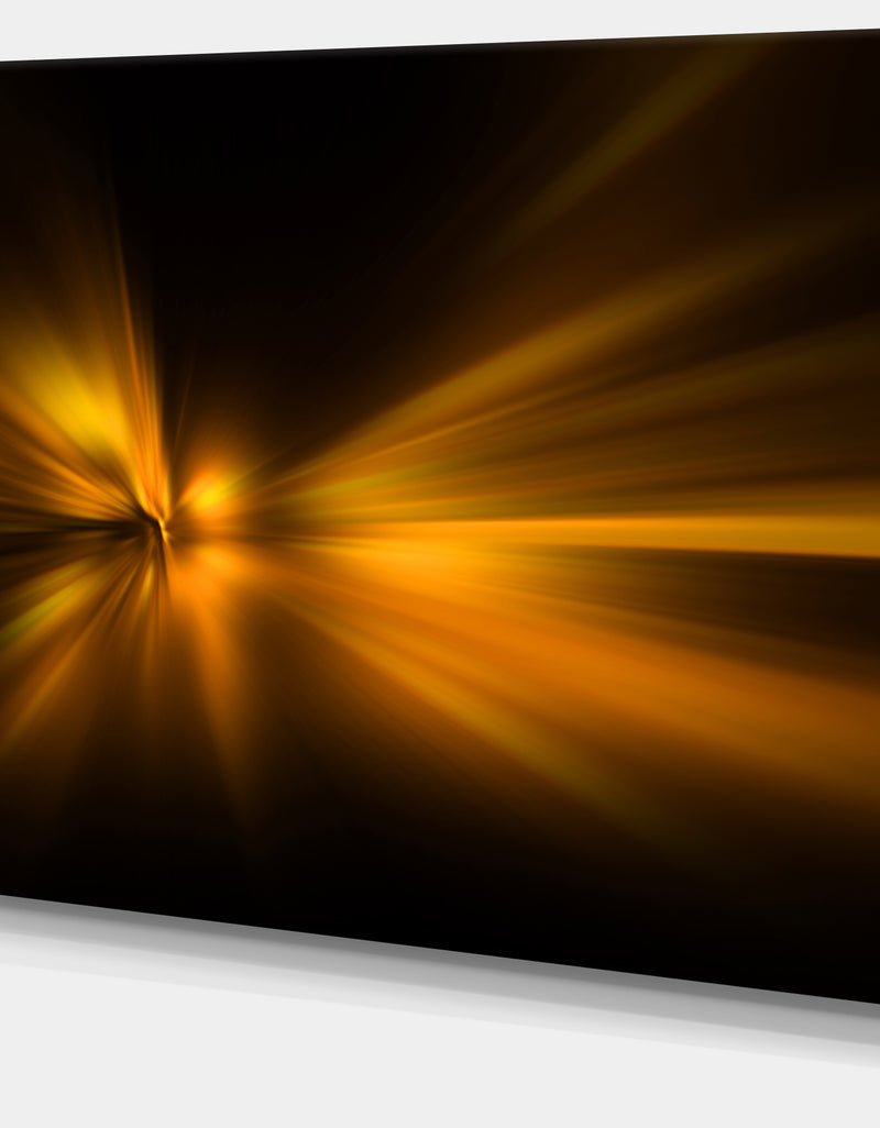 DesignQ Gold Light Over Dark Pattern - Abstract Digital Art Canvas Print