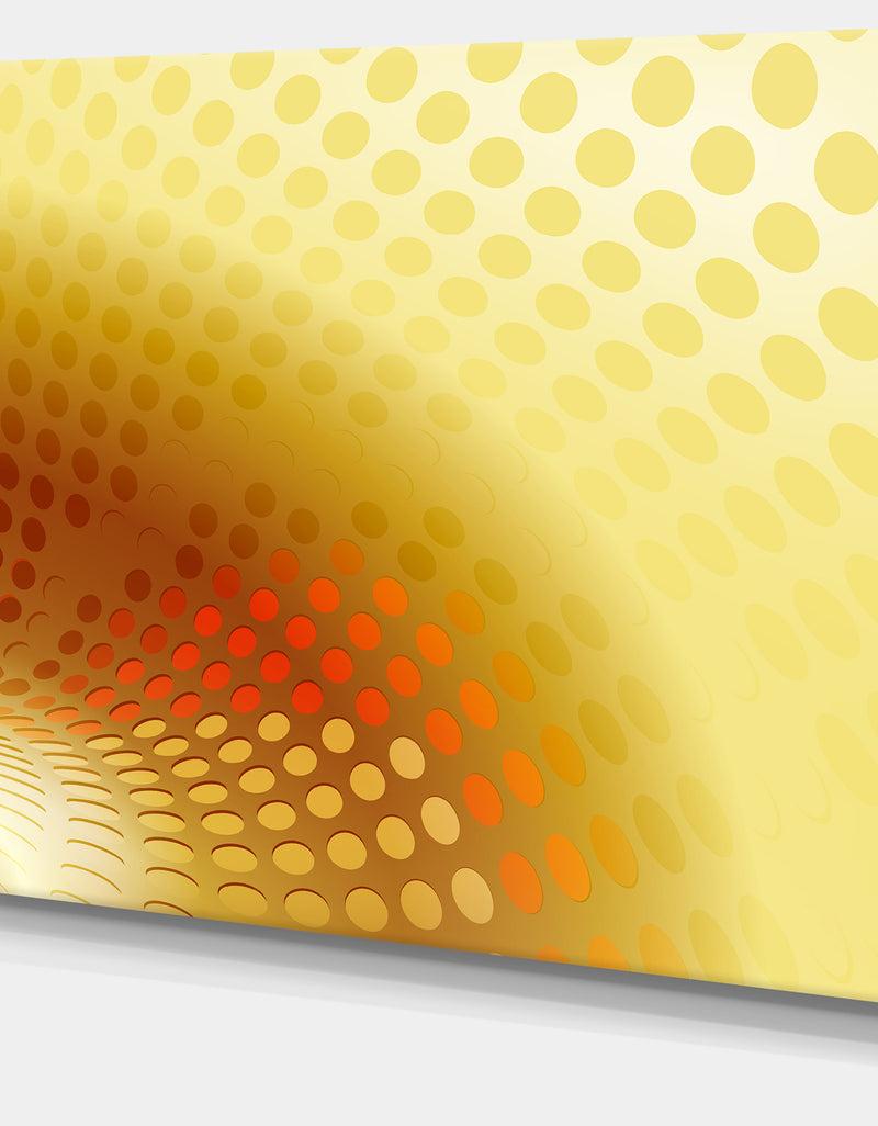 DesignQ Golden Fractal Abstract Pattern - Large Abstract Canvas Artwork