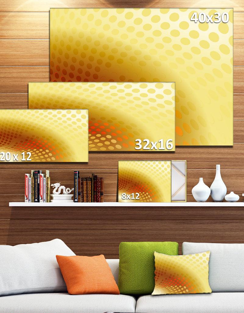 DesignQ Golden Fractal Abstract Pattern - Large Abstract Canvas Artwork