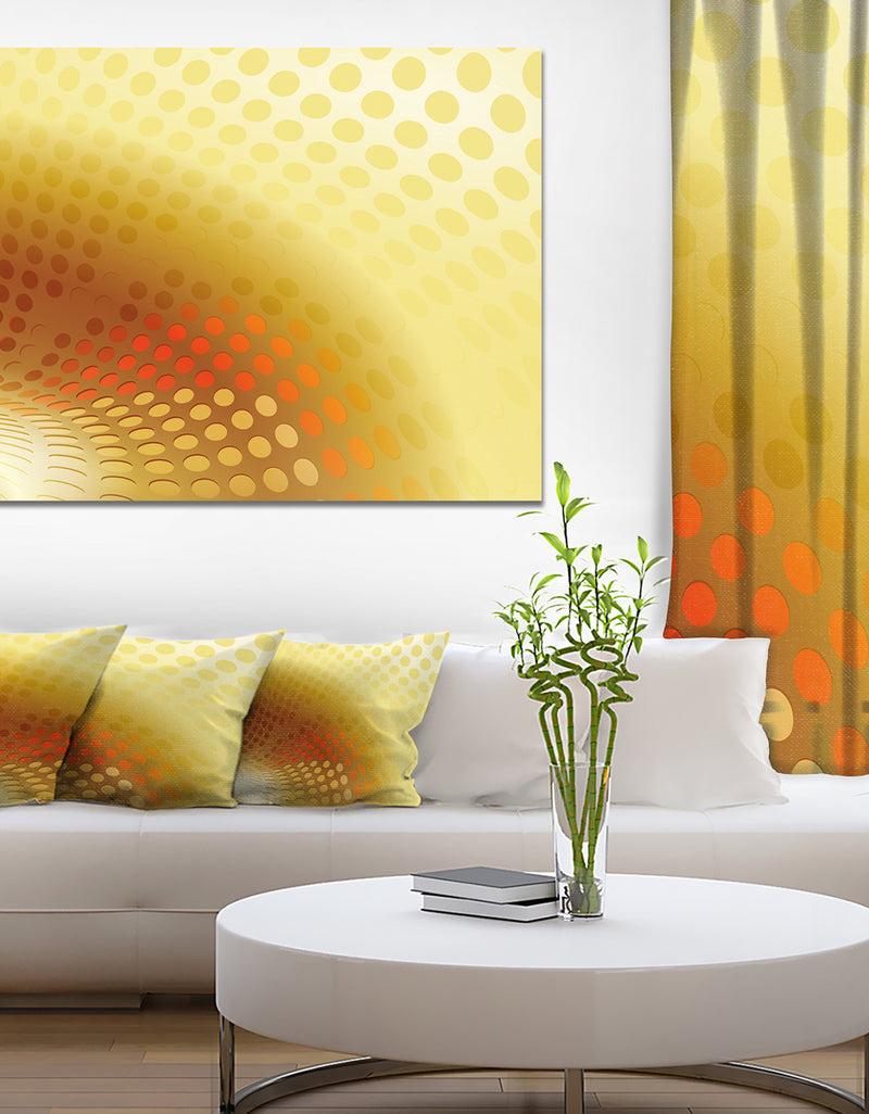 DesignQ Golden Fractal Abstract Pattern - Large Abstract Canvas Artwork