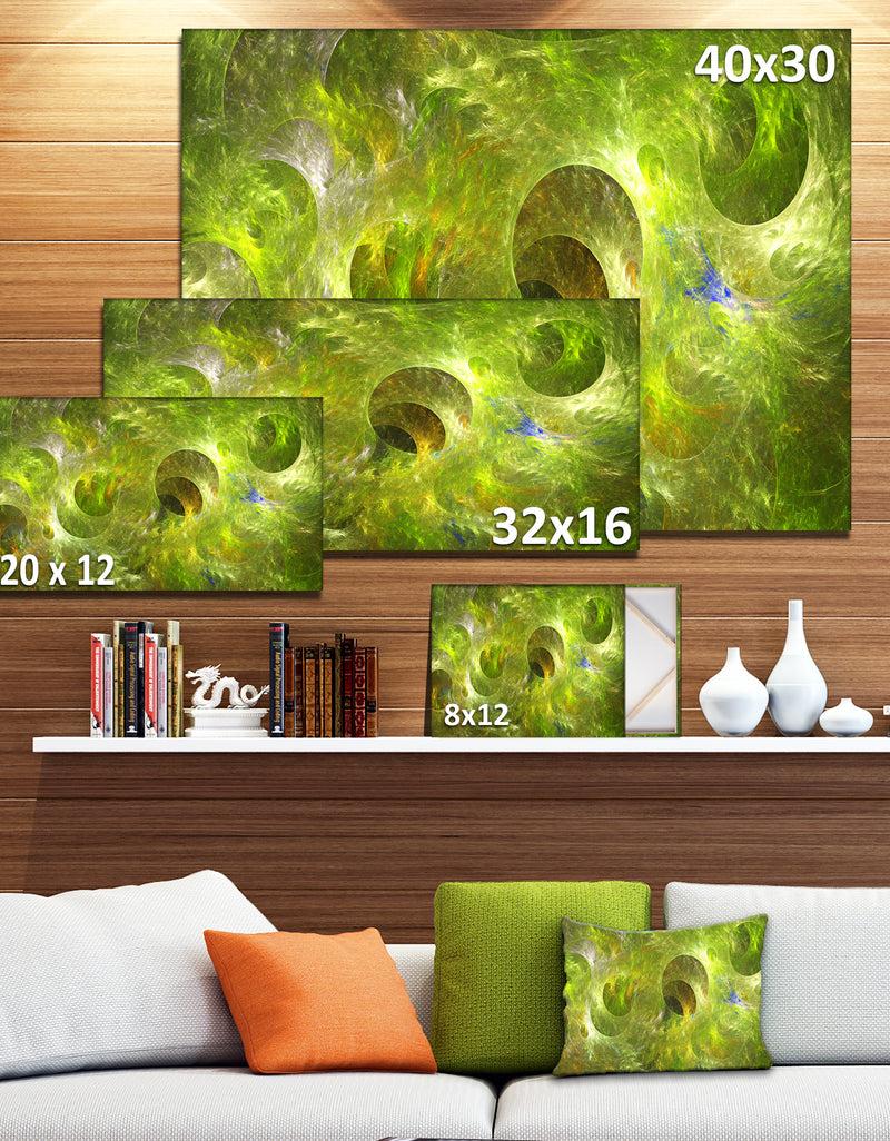 DesignQ Golden Fractal Ornamental Glass - Abstract Artwork On Canvas