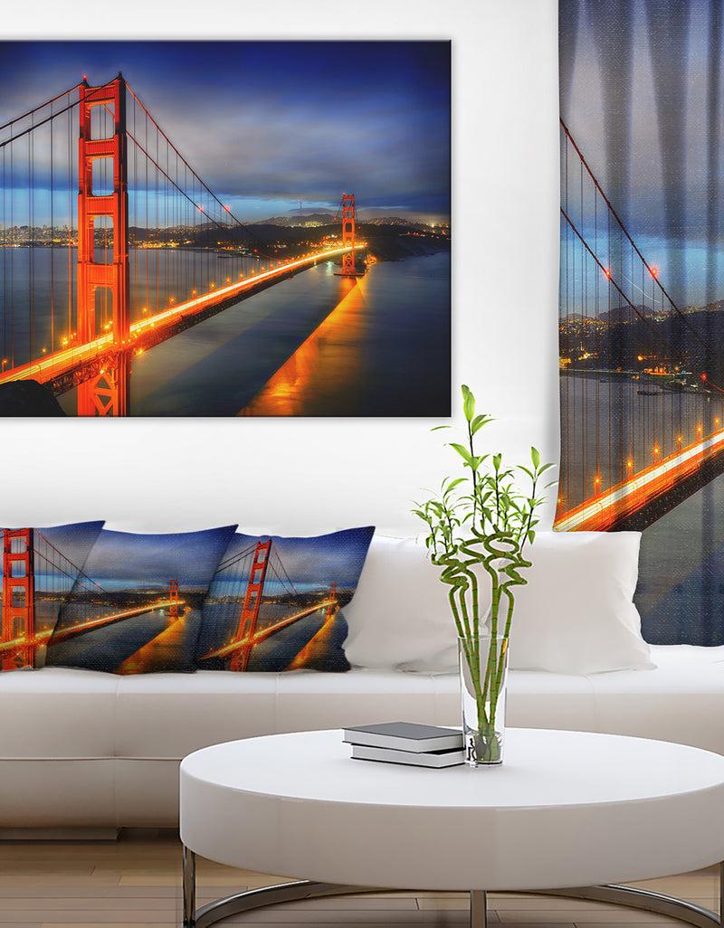 DesignQ Golden Gate Bridge - Landscape Photo Canvas Print