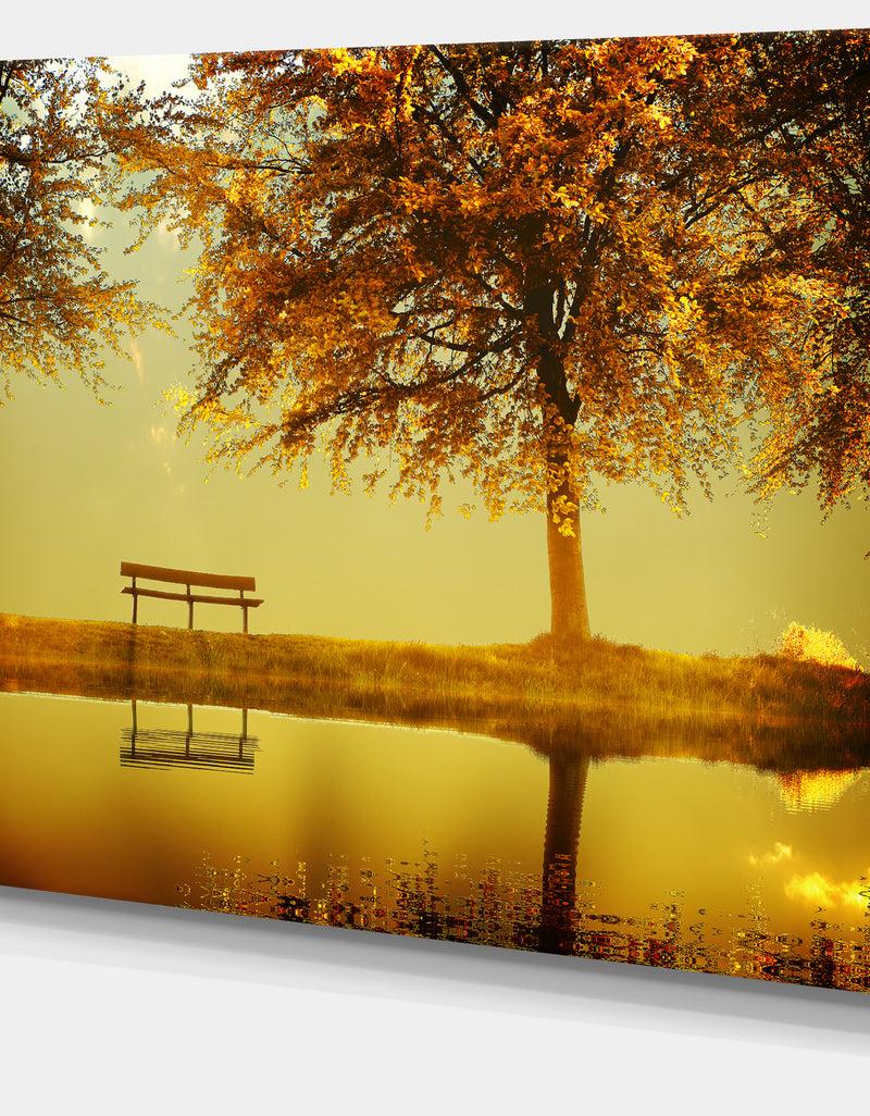 DesignQ Golden Planet - Landscape Photography Canvas Print