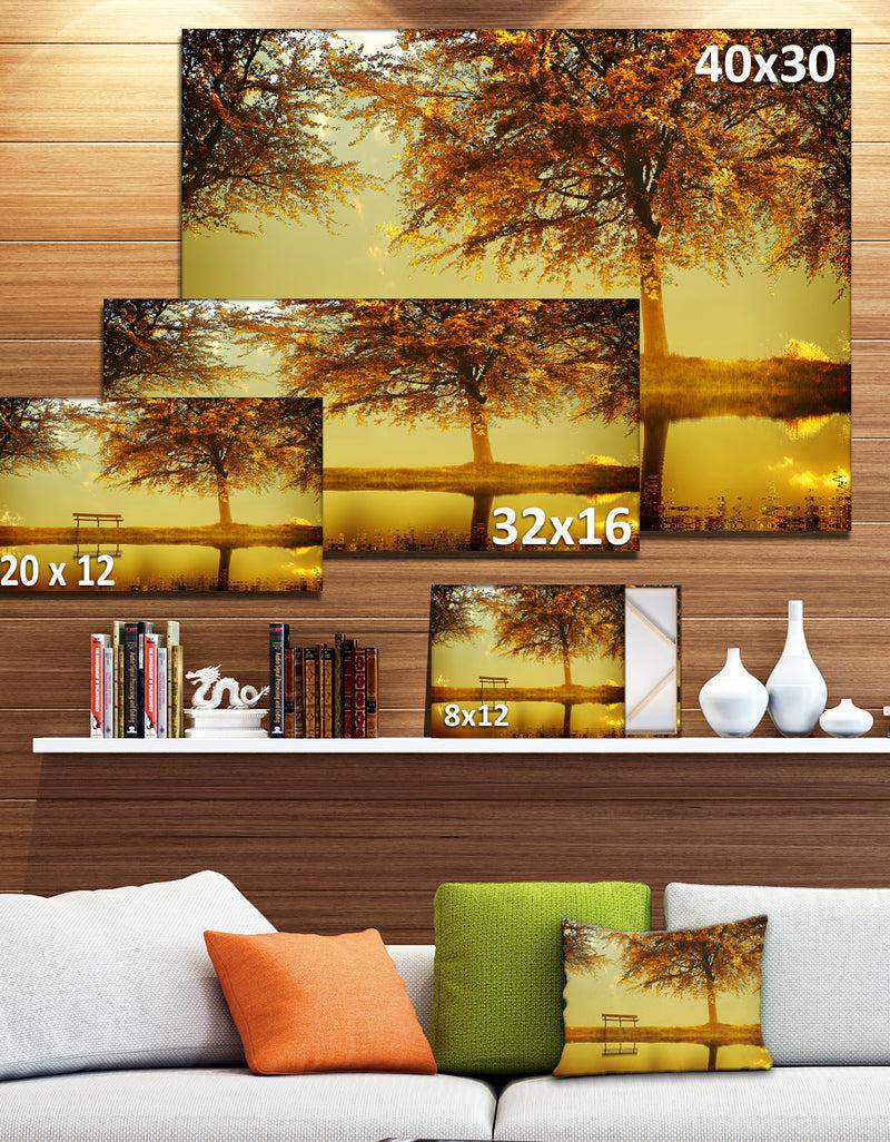 DesignQ Golden Planet - Landscape Photography Canvas Print