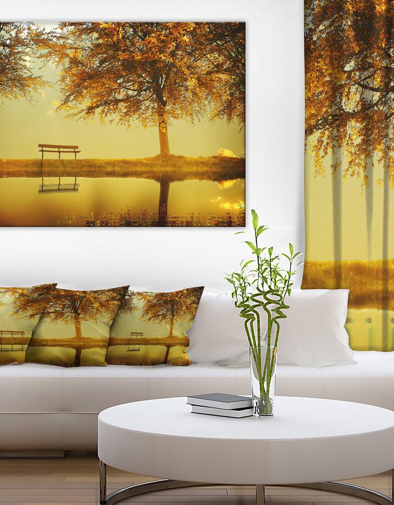DesignQ Golden Planet - Landscape Photography Canvas Print