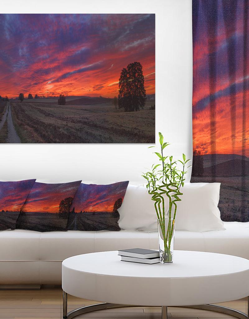 DesignQ Gorgeous Cloudy Sky During Fall - Landscape Print Wall Artwork