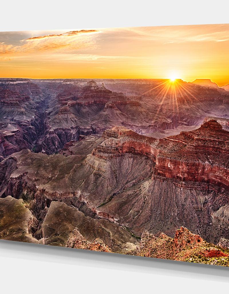 DesignQ Grand Canyon At Dusk - Landscapes Photography On Wrapped Canvas