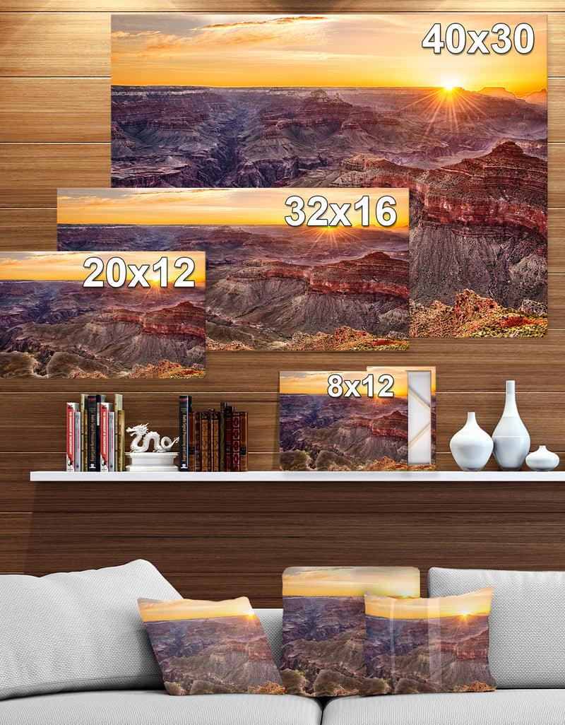 DesignQ Grand Canyon At Dusk - Landscapes Photography On Wrapped Canvas