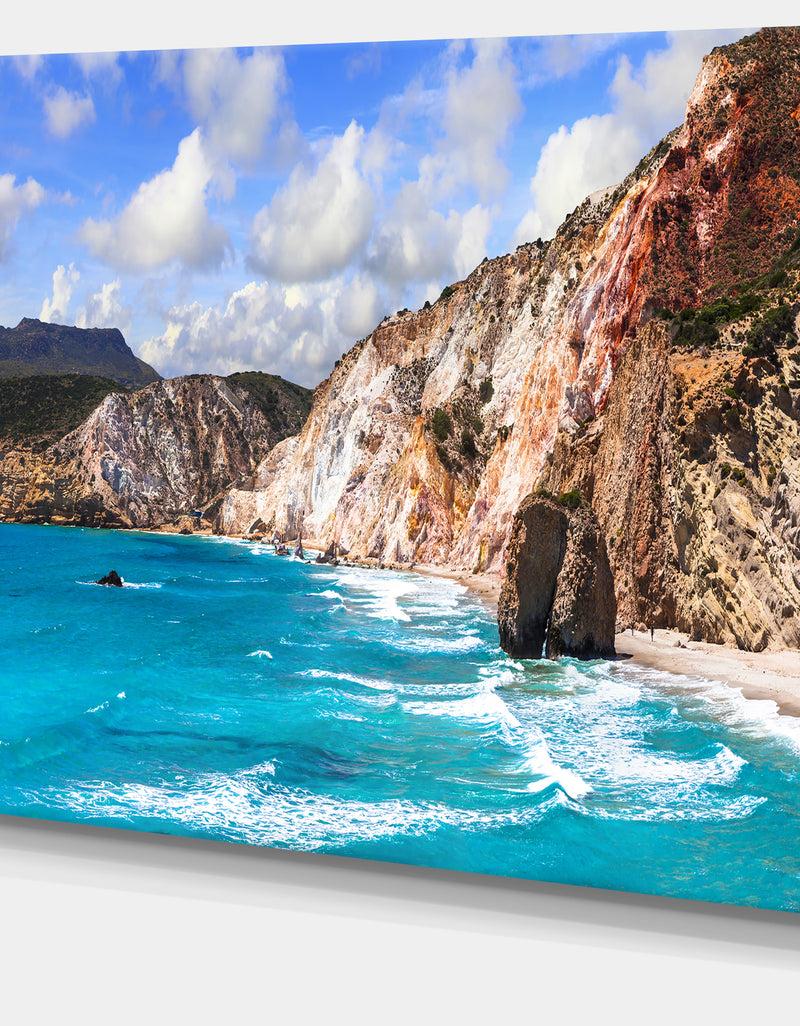 DesignQ Greek Islands Scenic Beaches - Landscape Canvas Wall Artwork