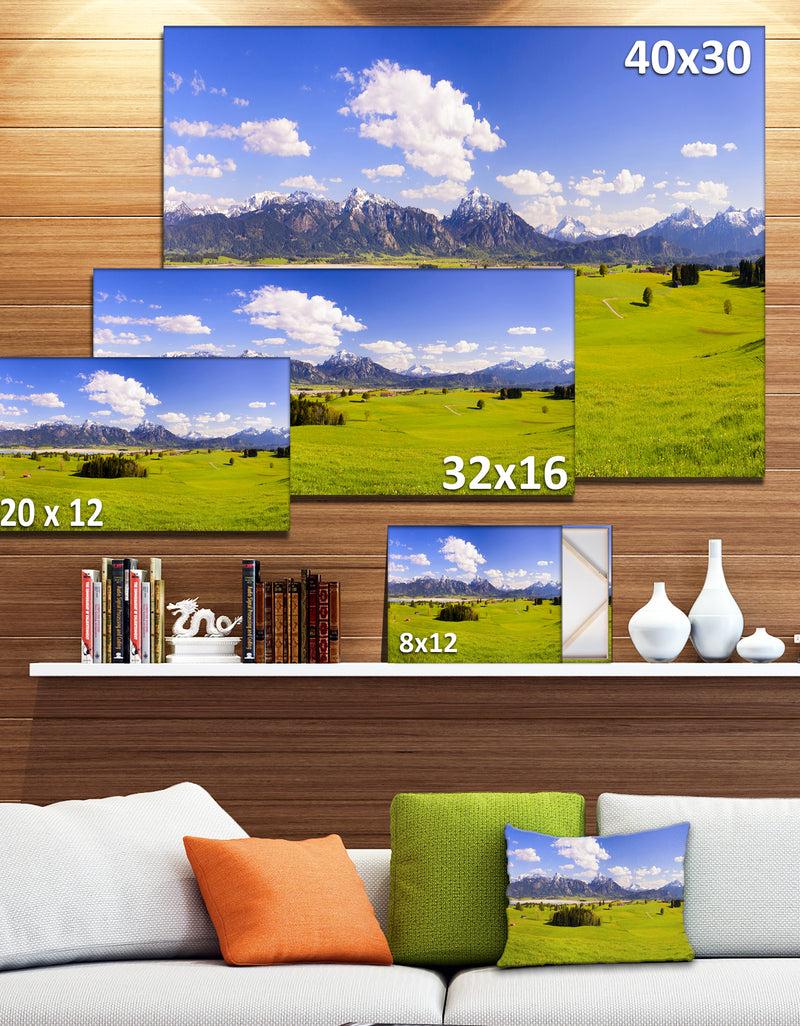 DesignQ Green Bavaria Field Panorama - Modern Landscpae Wall Art