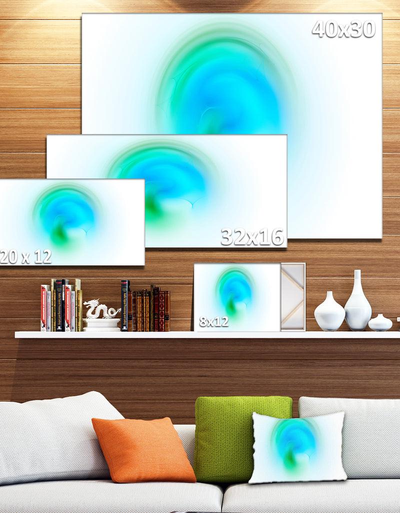 DesignQ Green Luminous Misty Sphere - Extra Large Abstract Canvas Art Print