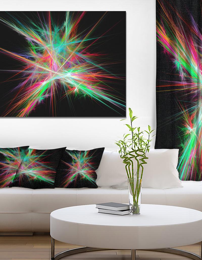 DesignQ Green Red Spectrum of Light - Extra Large Abstract Canvas Art Print