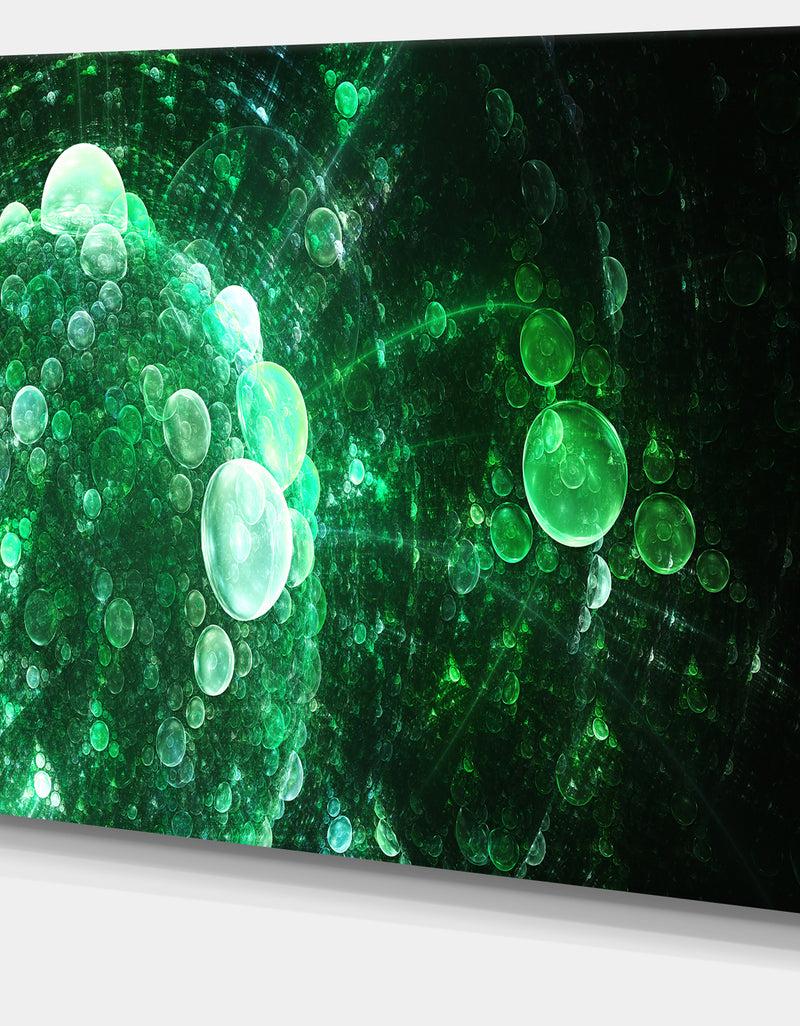 DesignQ Green Spherical Water Droplets - Modern Floral Art