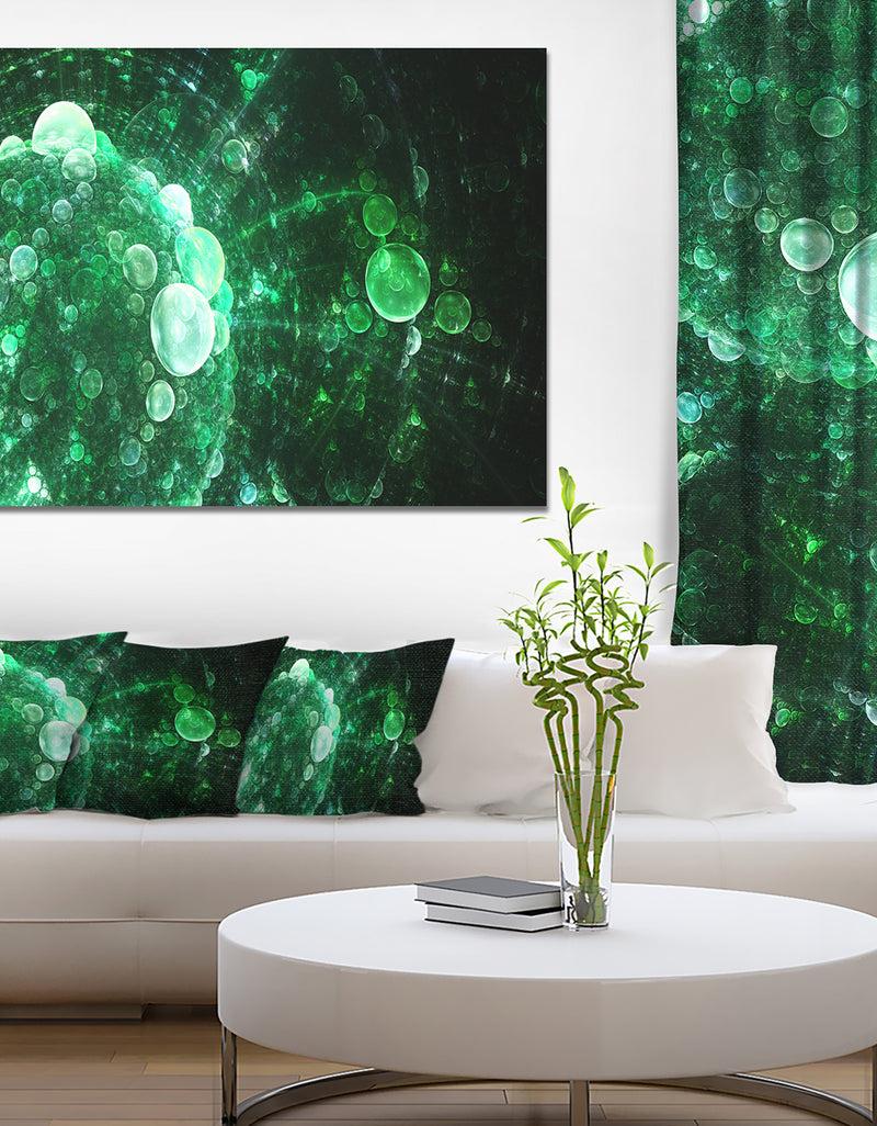 DesignQ Green Spherical Water Droplets - Modern Floral Art