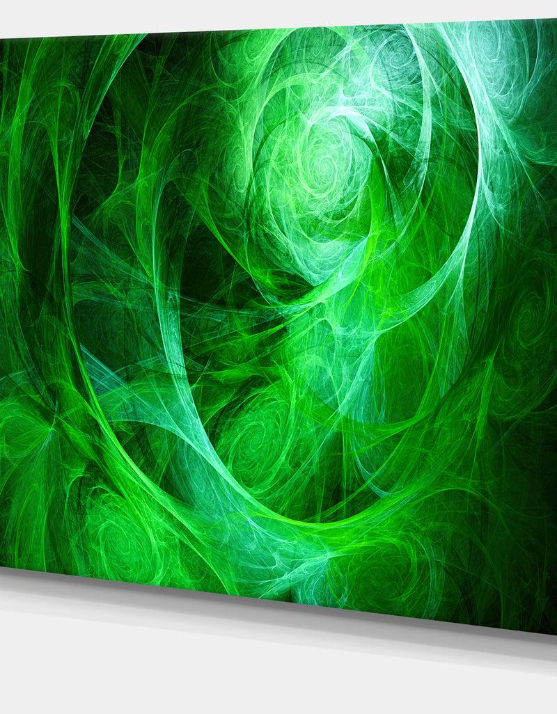 DesignQ Green Stormy Sky Texture - Abstract Digital Art Canvas Print