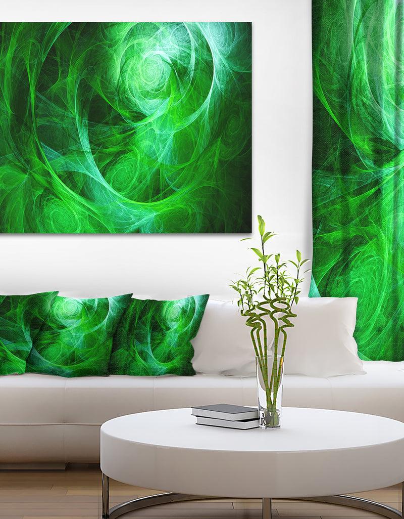 DesignQ Green Stormy Sky Texture - Abstract Digital Art Canvas Print