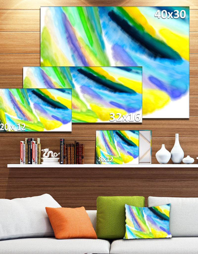 DesignQ Green Vibrant Brushstrokes - Extra Large Abstract Canvas Art Print