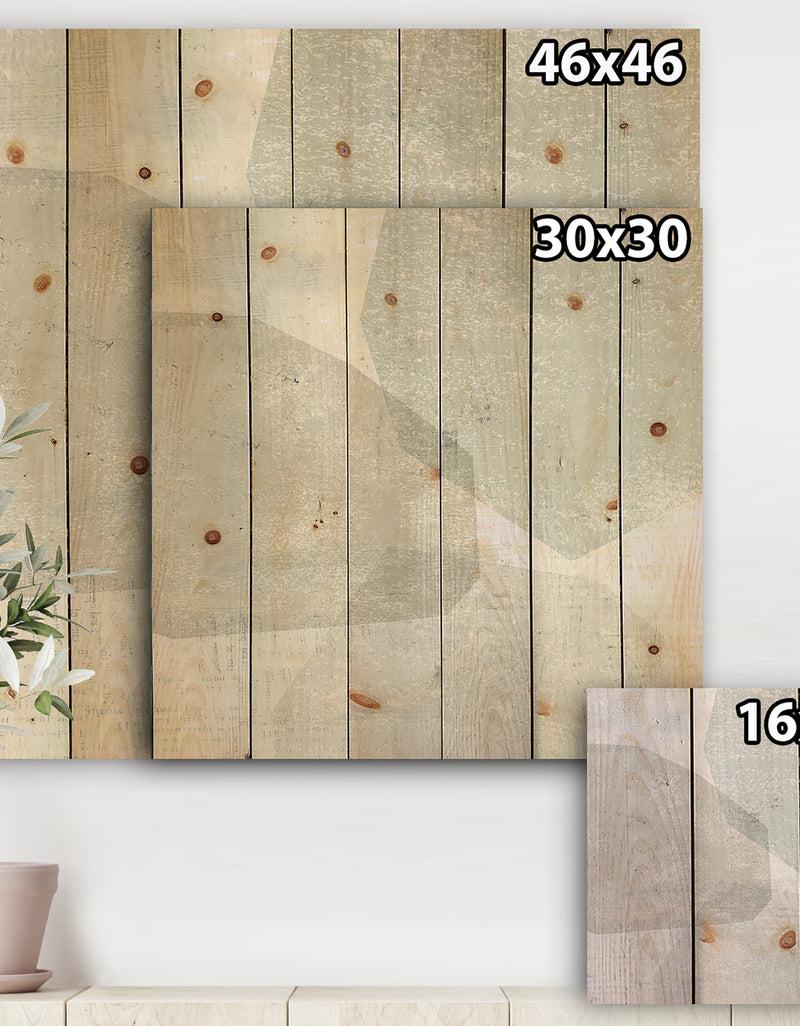 DesignQ Grey And White Collage I - Modern & Contemporary Print On Natural Pine Wood