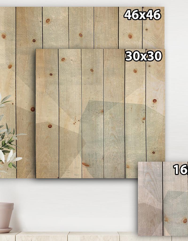 DesignQ Grey And White Collage II - Modern & Contemporary Print On Natural Pine Wood