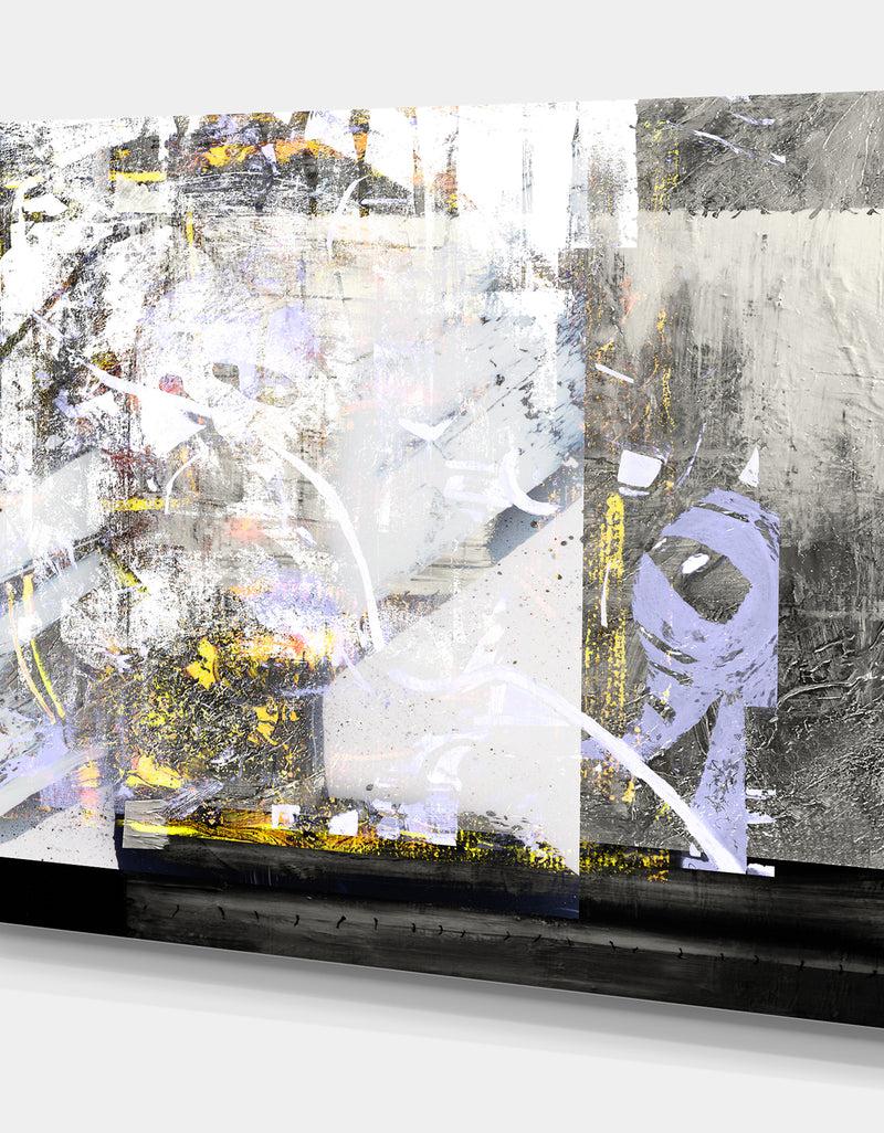 DesignQ Grunge Background - Contemporary Painting Print On Wrapped Canvas