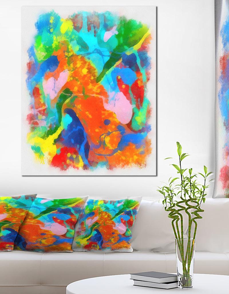 DesignQ Hand-drawn Abstract Floral Pattern - Extra Large Floral Canvas Art