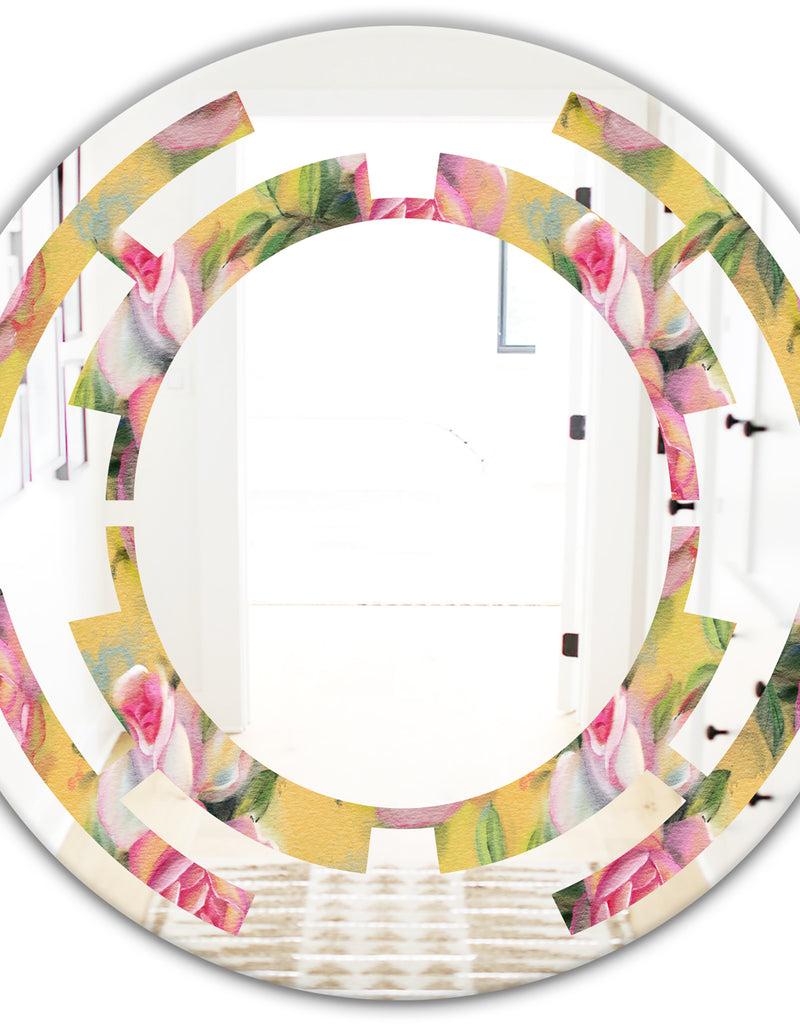 DesignQ Hand - Modern Round Or Oval Wall Mirror - Space