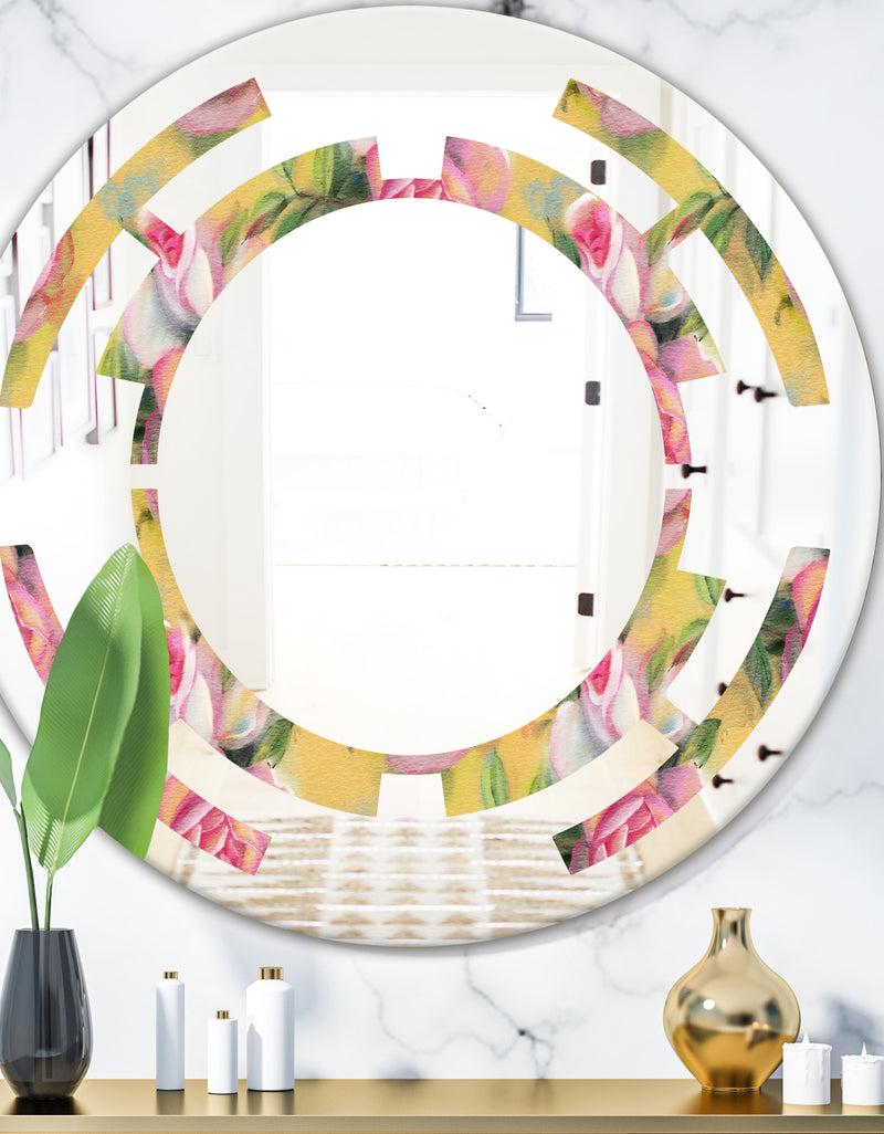 DesignQ Hand - Modern Round or Oval Wall Mirror - Space