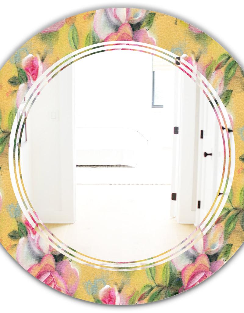 DesignQ Hand - Modern Round Or Oval Wall Mirror - Triple C